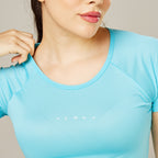 Camiseta Feminina Dry Fit New Horizon Azul Pavão