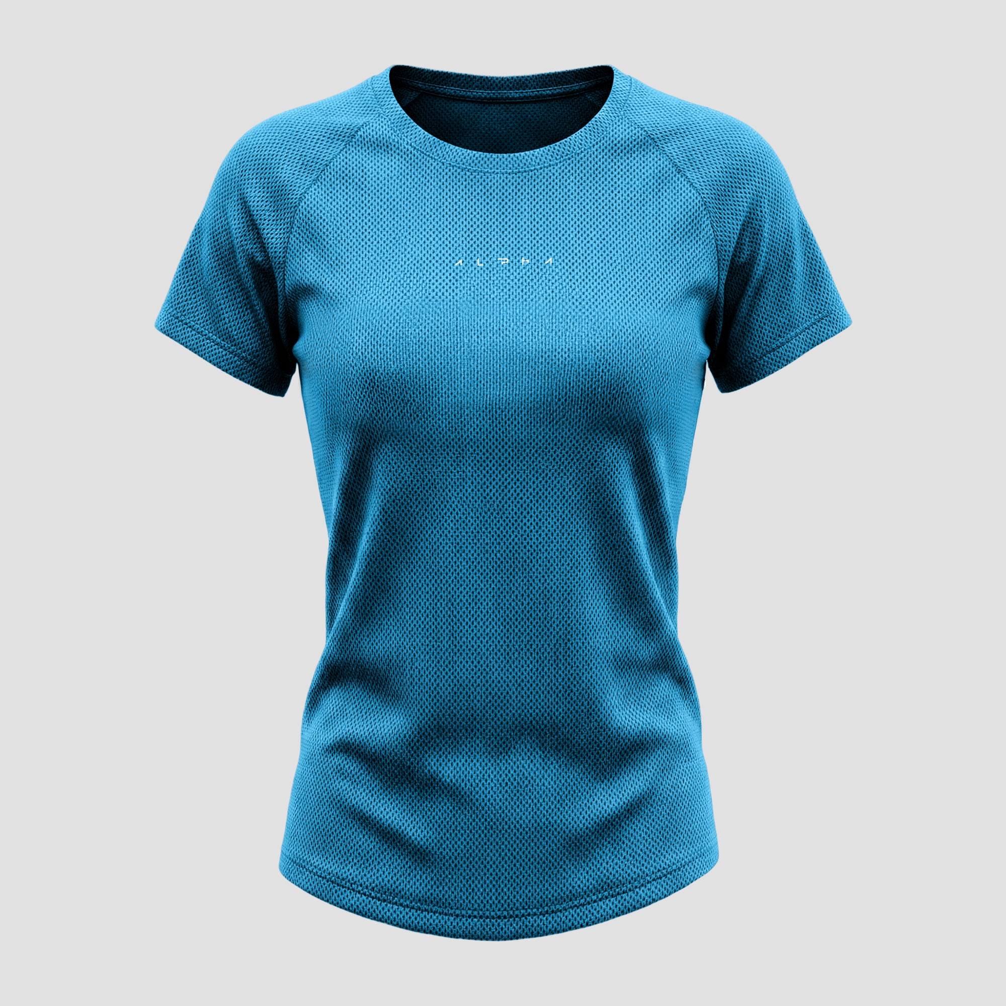 Camiseta Feminina Dry Fit New Horizon Azul Safira – Alpha
