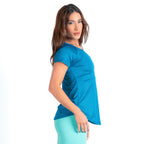 Camiseta Feminina Dry Fit New Horizon Azul Safira