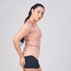Camiseta Feminina Dry Fit New Horizon Marrom Cappuccino