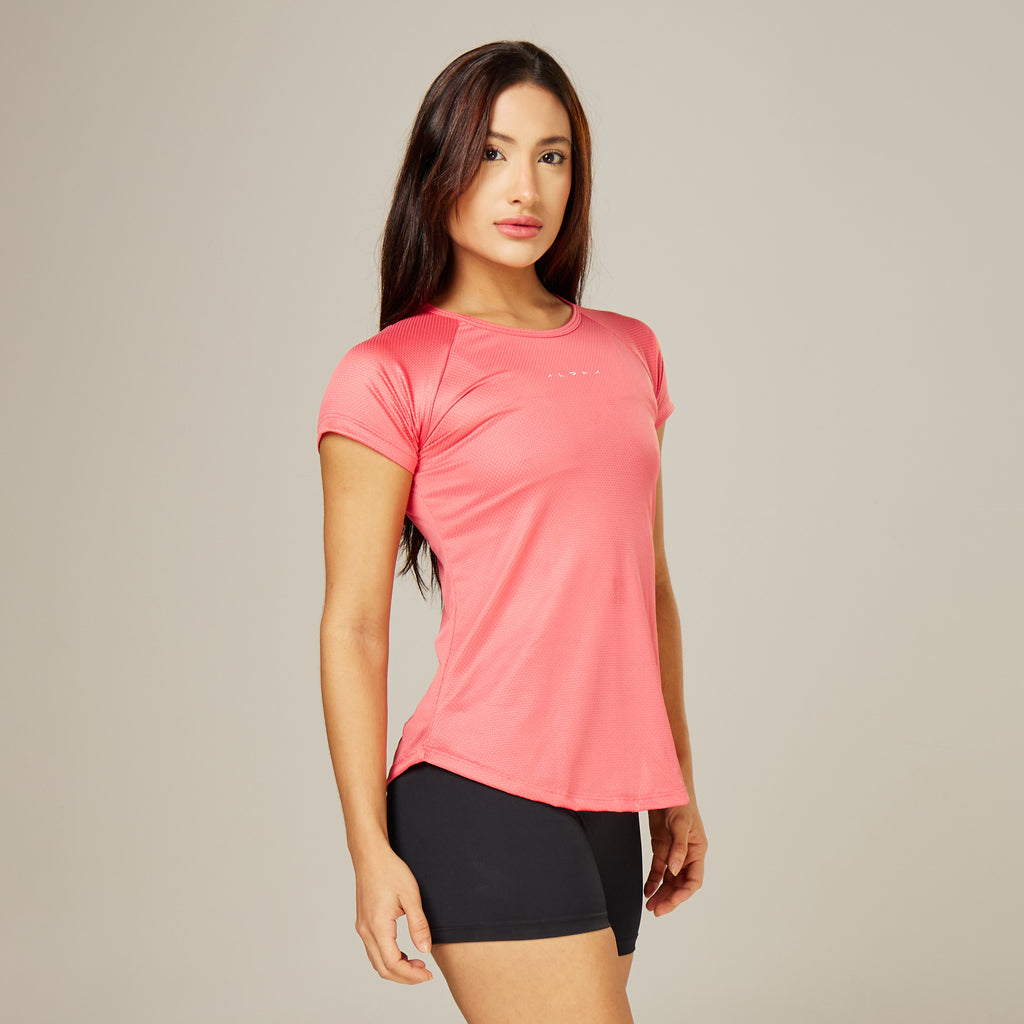 Camiseta Feminina Dry Fit New Horizon Rosa Paraiso