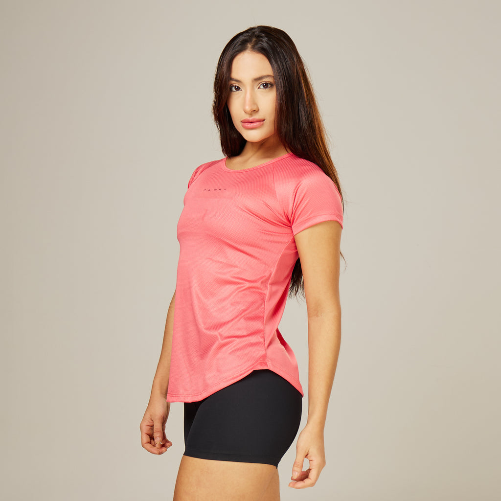 Camiseta Feminina Dry Fit New Horizon Rosa Paraiso