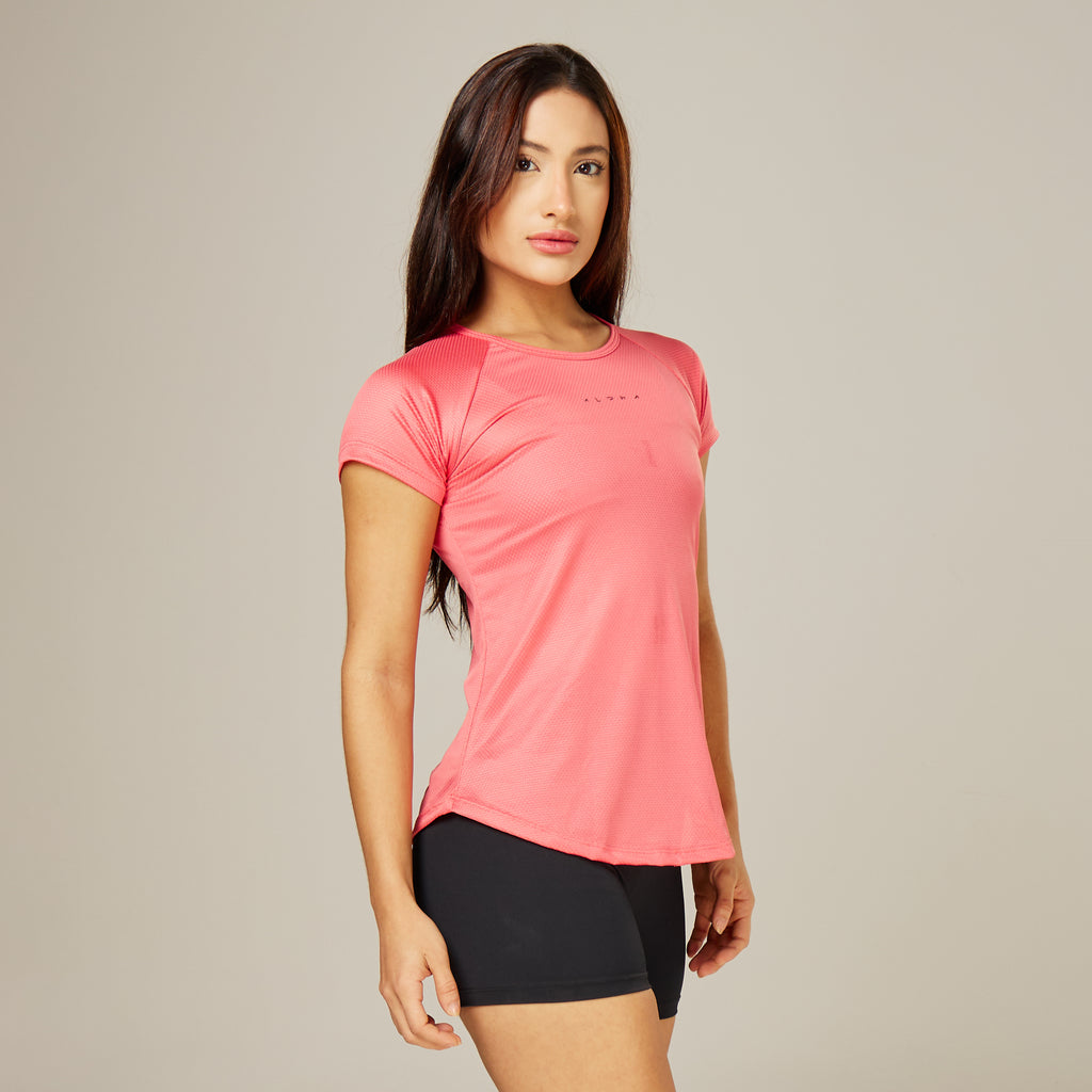 Camiseta Feminina Dry Fit New Horizon Rosa Paraiso