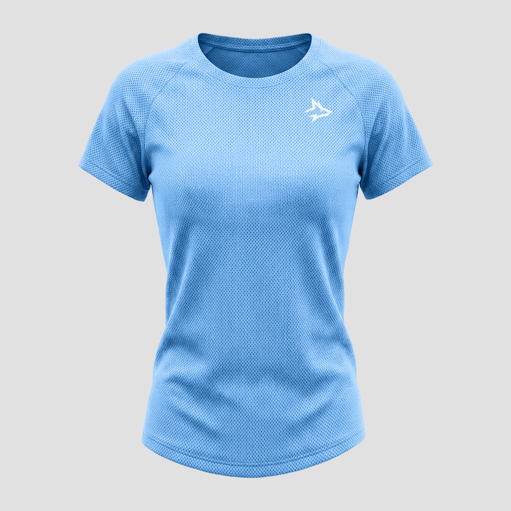 Camiseta Feminina Dry Fit New Lupus Azul Céu