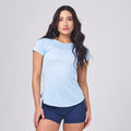 Camiseta Feminina Dry Fit New Lupus Azul Céu