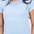 Camiseta Feminina Dry Fit New Lupus Azul Céu