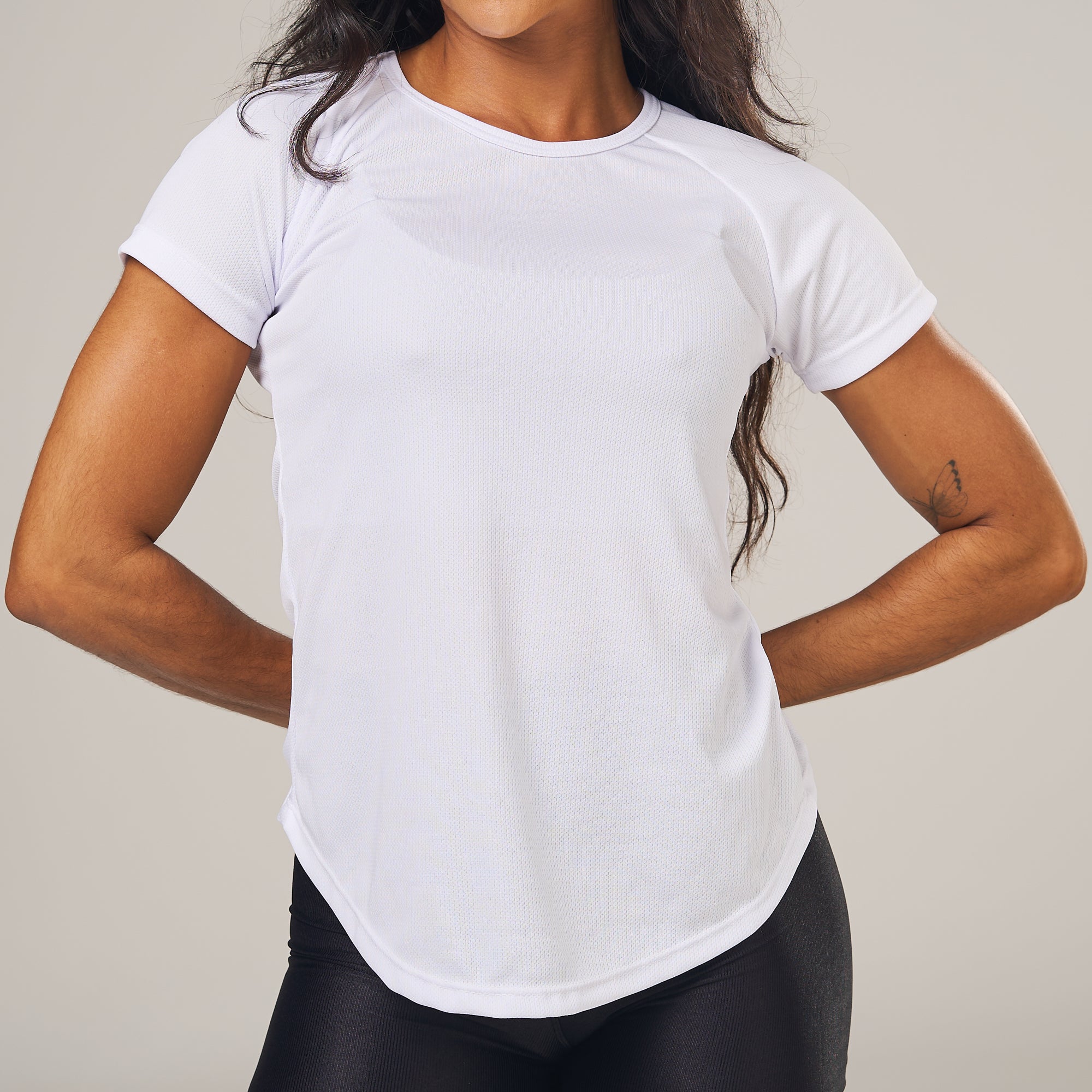 Camiseta Feminina Dry Fit New Lupus Back Branco