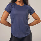 Camiseta Feminina Dry Fit New Lupus Back Marinho
