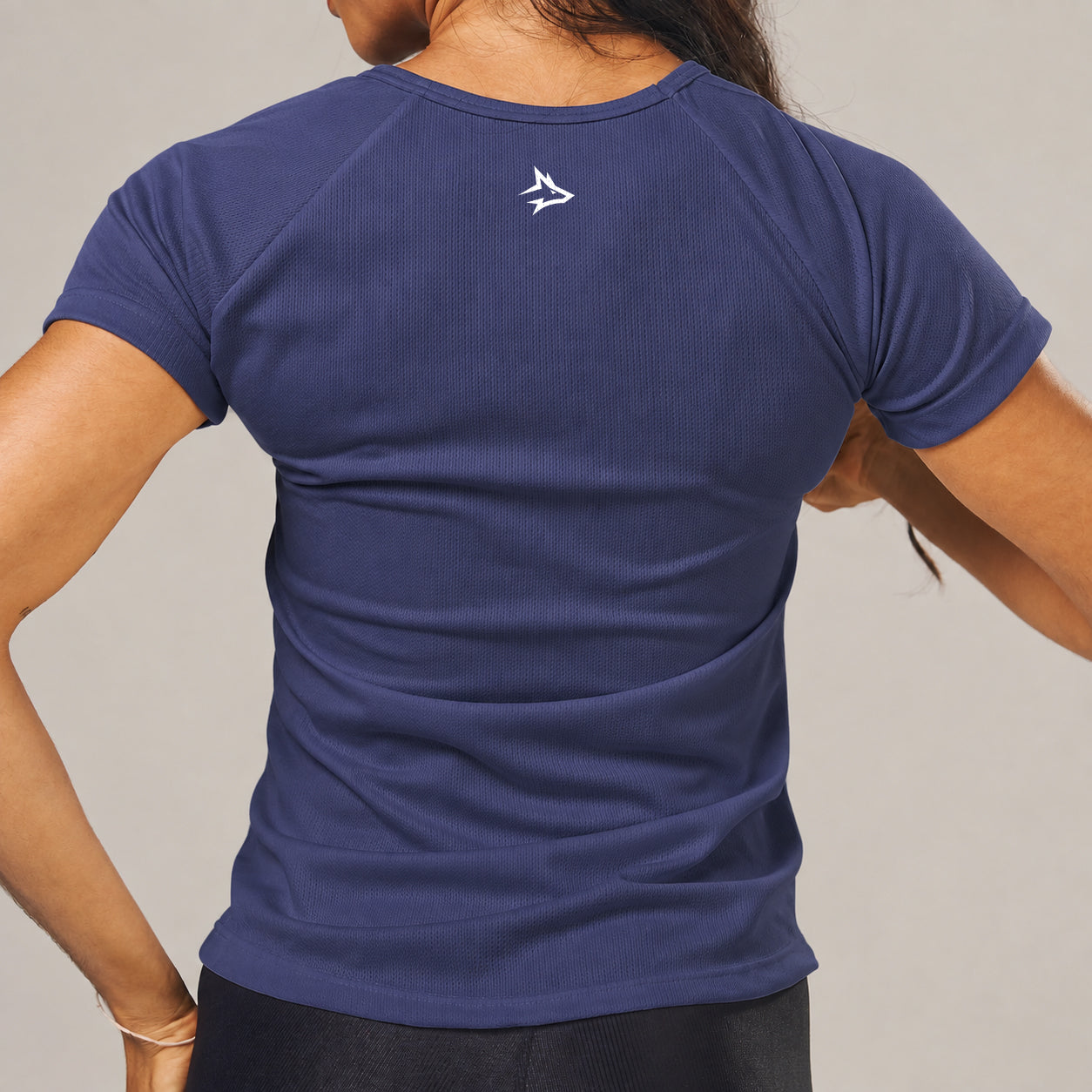 Camiseta Feminina Dry Fit New Lupus Back Marinho