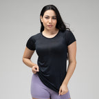 Camiseta Feminina Dry Fit New Lupus Back Preto