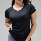 Camiseta Feminina Dry Fit New Lupus Back Preto