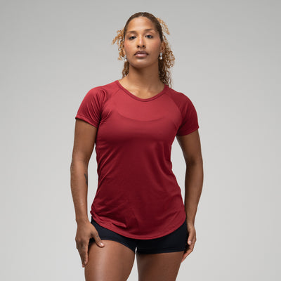 Camiseta Feminina Dry Fit New Lupus Back Vermelho Biking