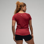 Camiseta Feminina Dry Fit New Lupus Back Vermelho Biking