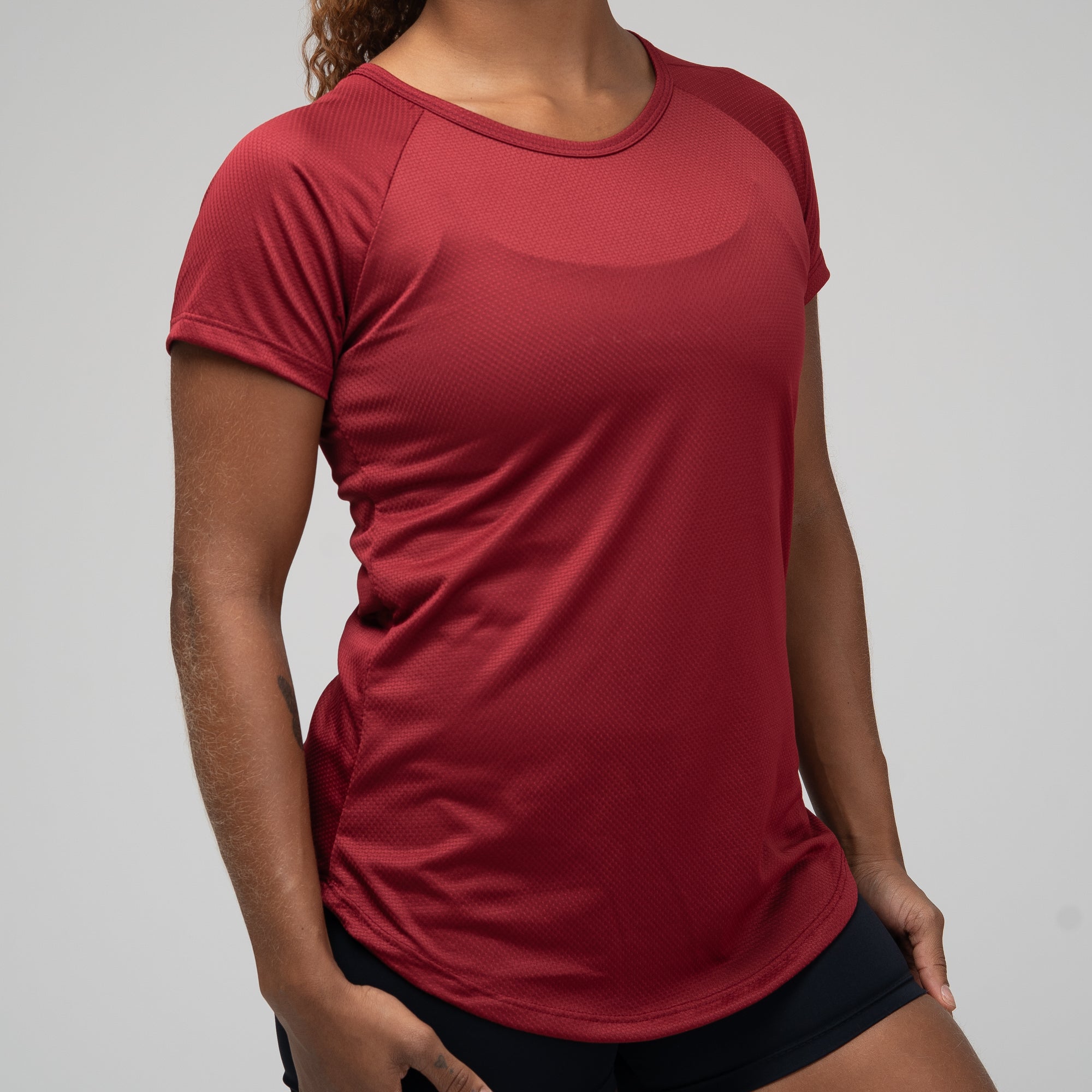 Camiseta Feminina Dry Fit New Lupus Back Vermelho Biking
