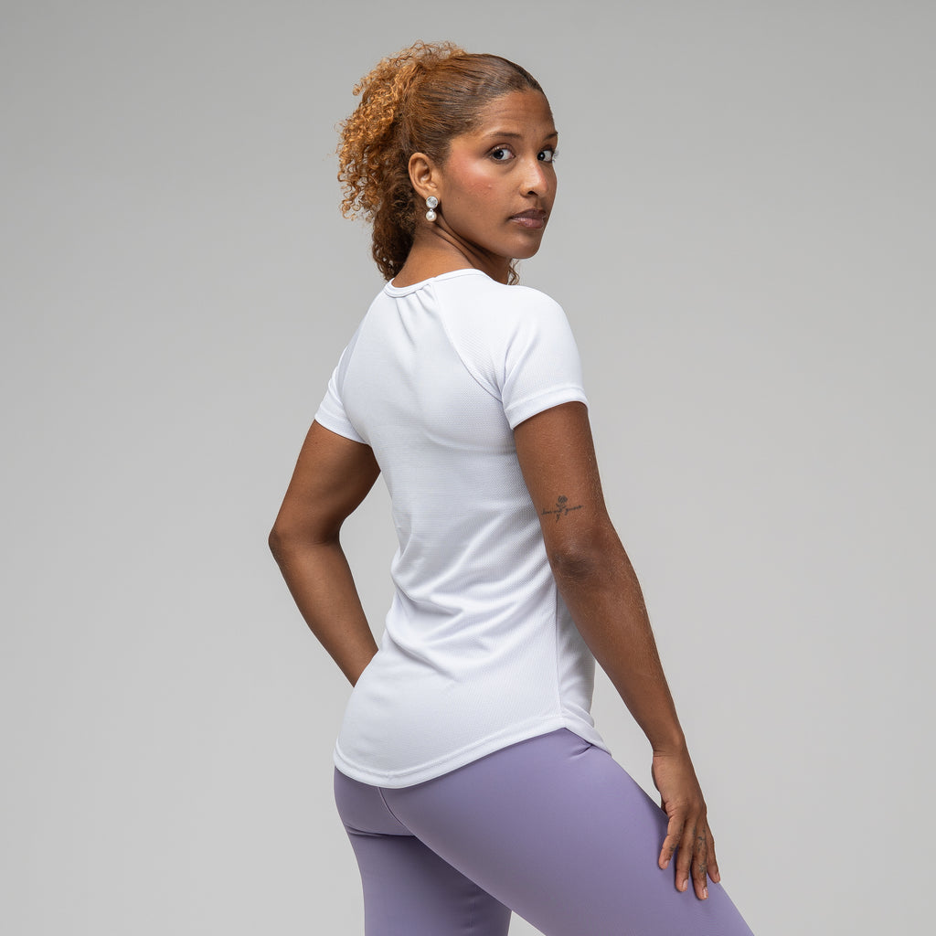 Camiseta Feminina Dry Fit New Lupus Branco