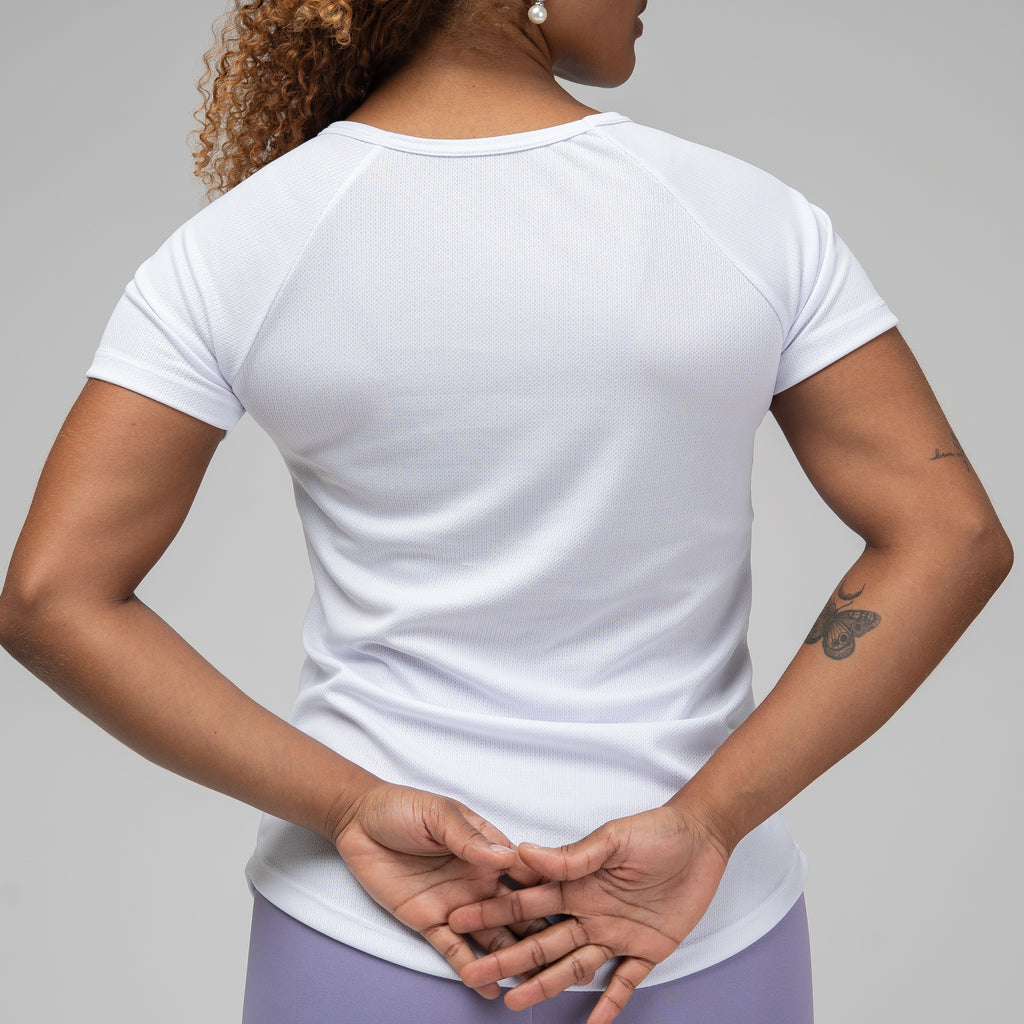 Camiseta Feminina Dry Fit New Lupus Branco