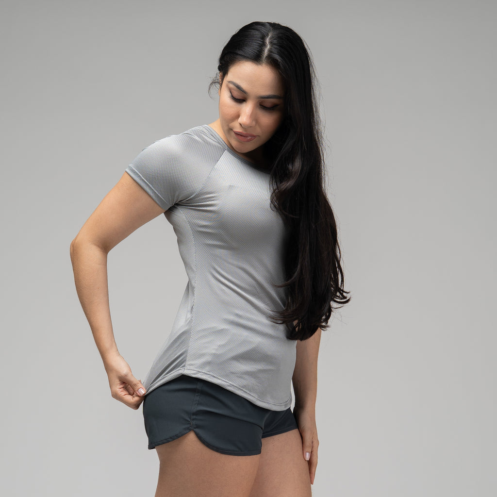 Camiseta Feminina Dry Fit New Lupus Cinzinho