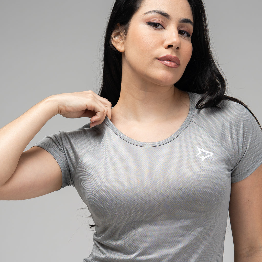 Camiseta Feminina Dry Fit New Lupus Cinzinho