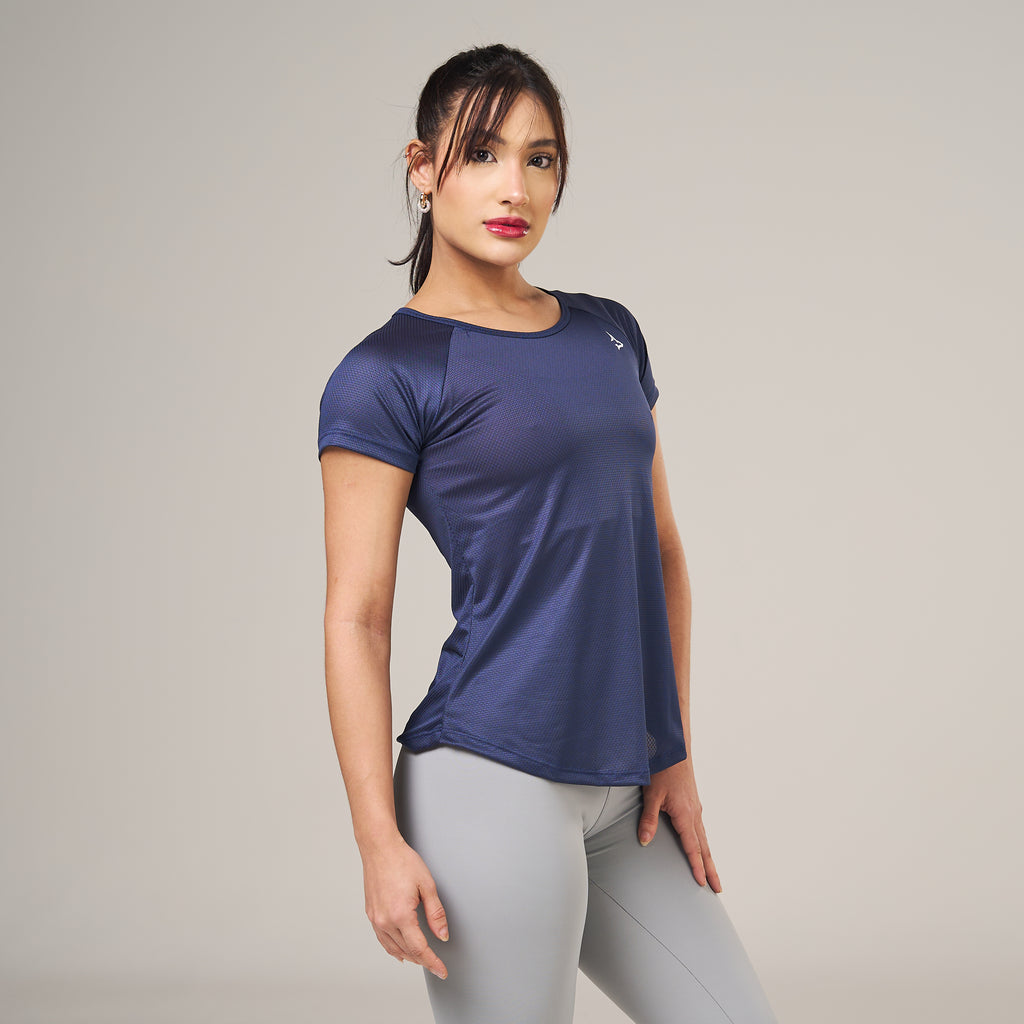 Camiseta Feminina Dry Fit New Lupus Marinho