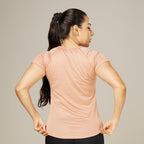 Camiseta Feminina Dry Fit New Lupus Marrom Cappuccino
