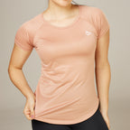 Camiseta Feminina Dry Fit New Lupus Marrom Cappuccino