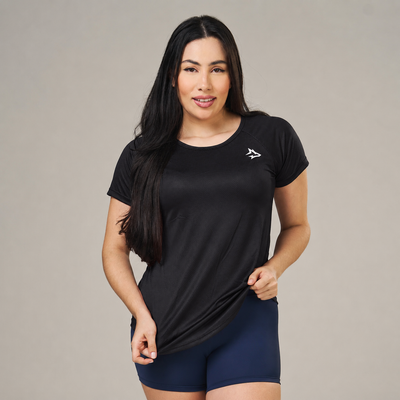 Camiseta Feminina Dry Fit New Lupus Preto