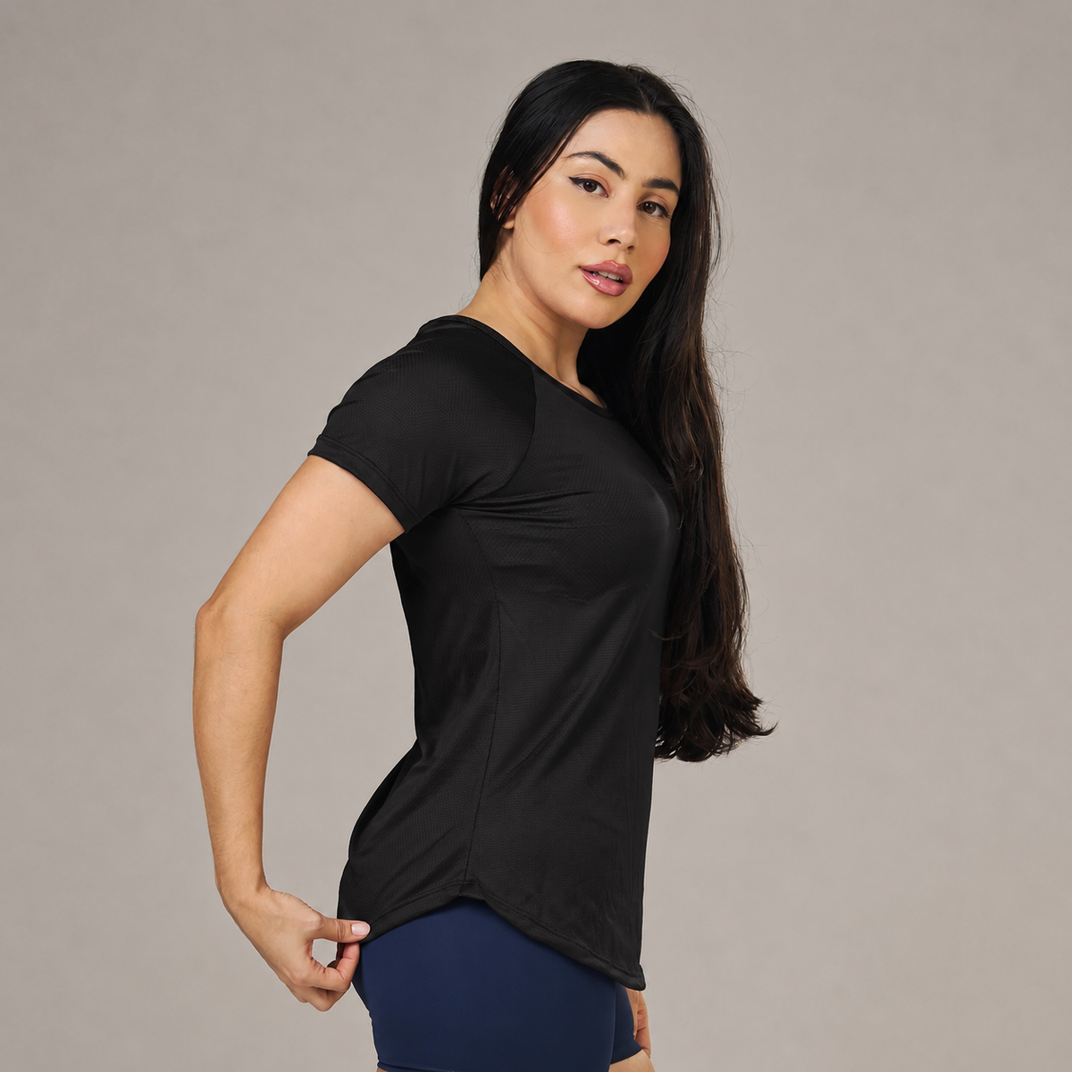 Camiseta Feminina Dry Fit New Lupus Preto