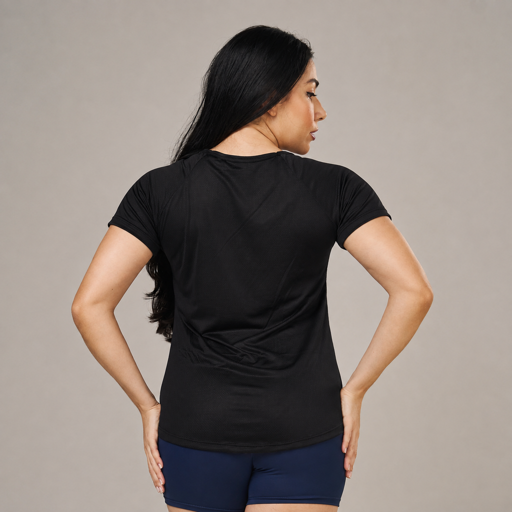 Camiseta Feminina Dry Fit New Lupus Preto