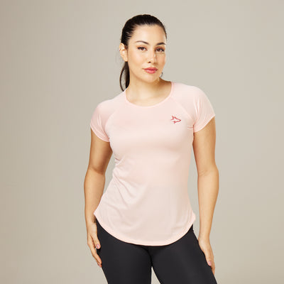 Camiseta Feminina Dry Fit New Lupus Rosa Claro