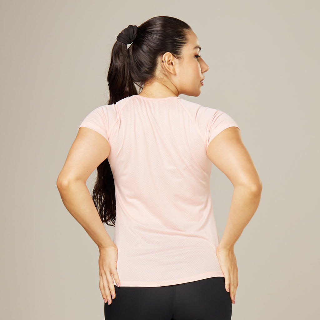 Camiseta Feminina Dry Fit New Lupus Rosa Claro