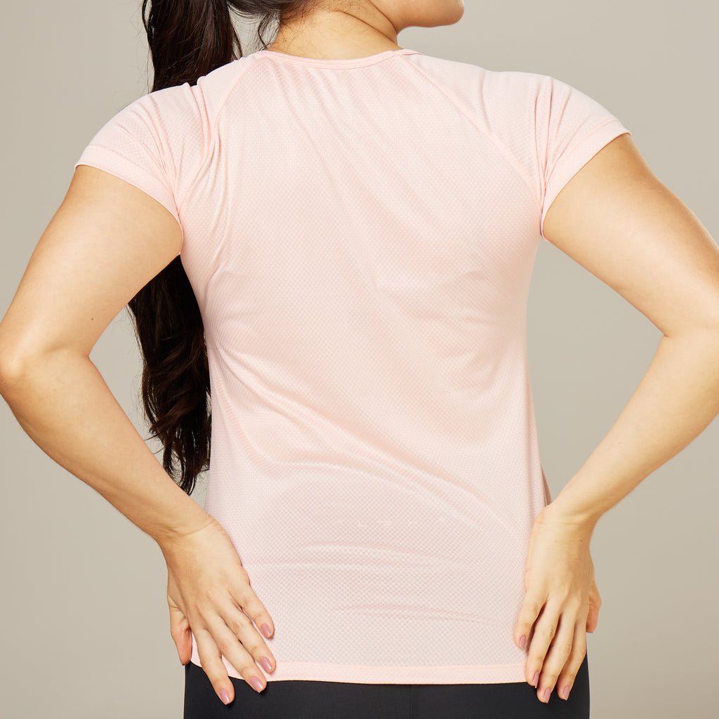 Camiseta Feminina Dry Fit New Lupus Rosa Claro
