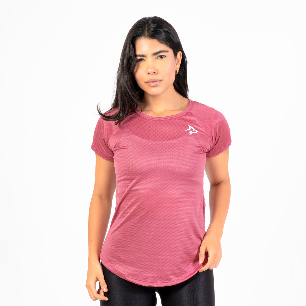 Camiseta Feminina Dry Fit New Lupus Rosa Rouge