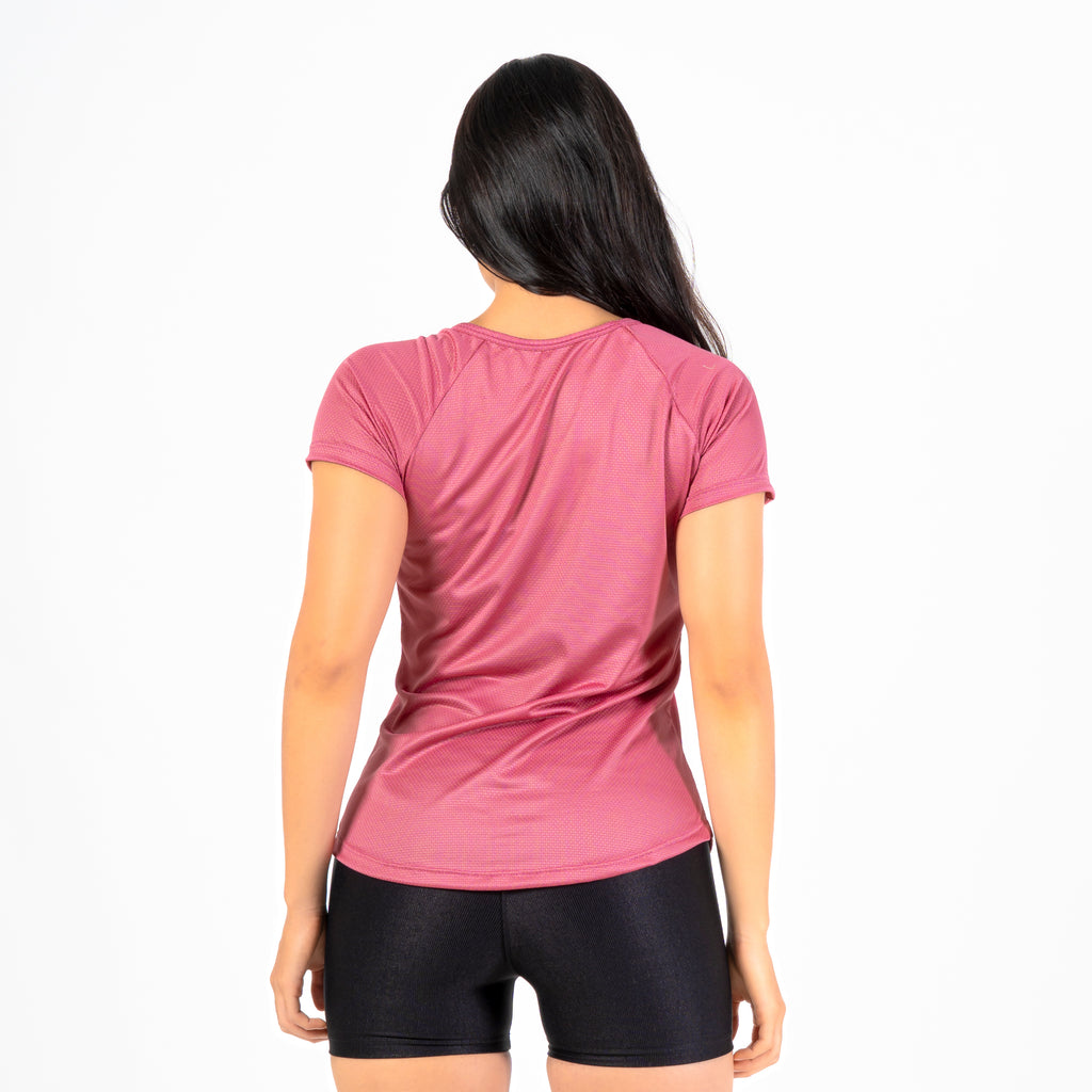 Camiseta Feminina Dry Fit New Lupus Rosa Rouge