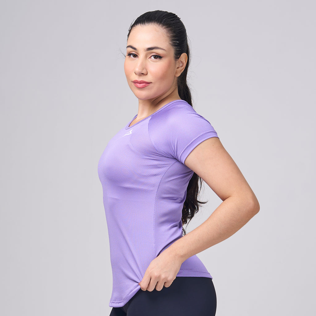 Camiseta Feminina Dry Fit New Lupus Roxo