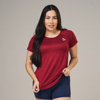 Camiseta Feminina Dry Fit New Lupus Vermelho Biking