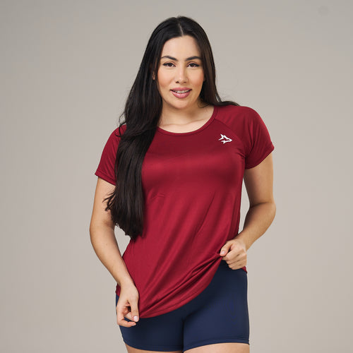 Camiseta Feminina Dry Fit New Lupus Vermelho Biking
