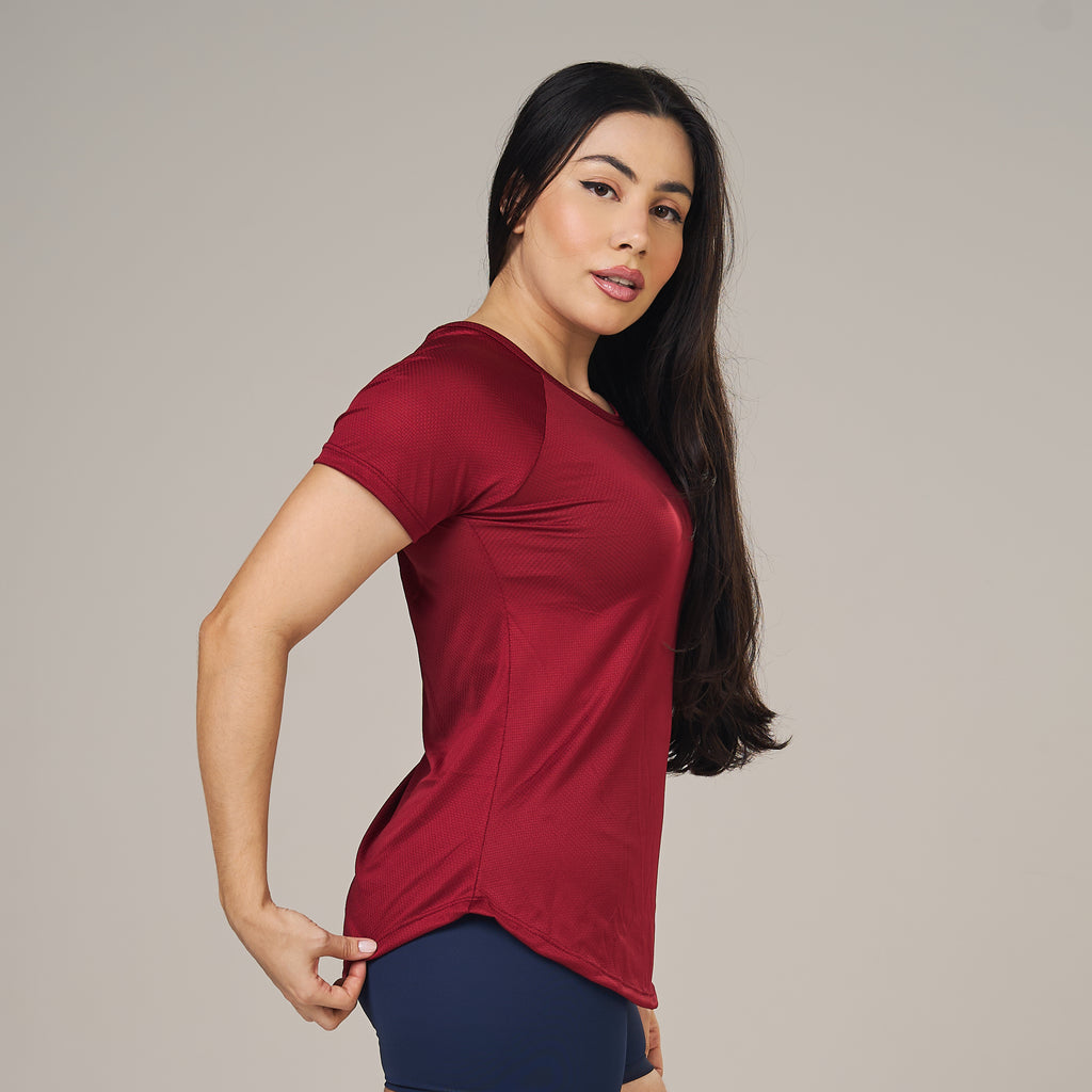 Camiseta Feminina Dry Fit New Lupus Vermelho Biking