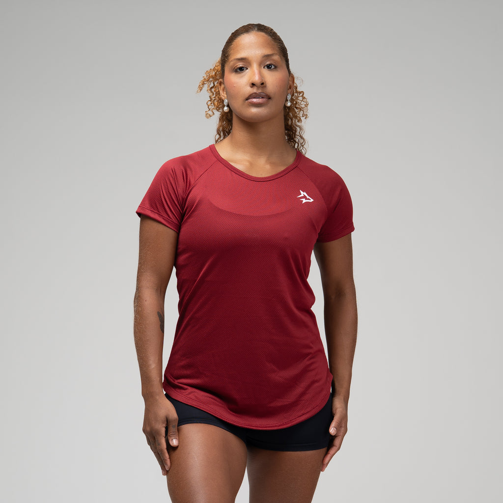 Camiseta Feminina Dry Fit New Lupus Vermelho Biking