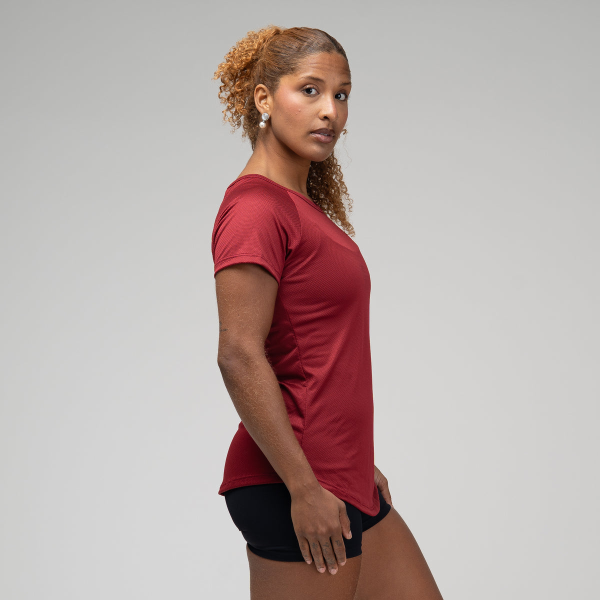Camiseta Feminina Dry Fit New Lupus Vermelho Biking