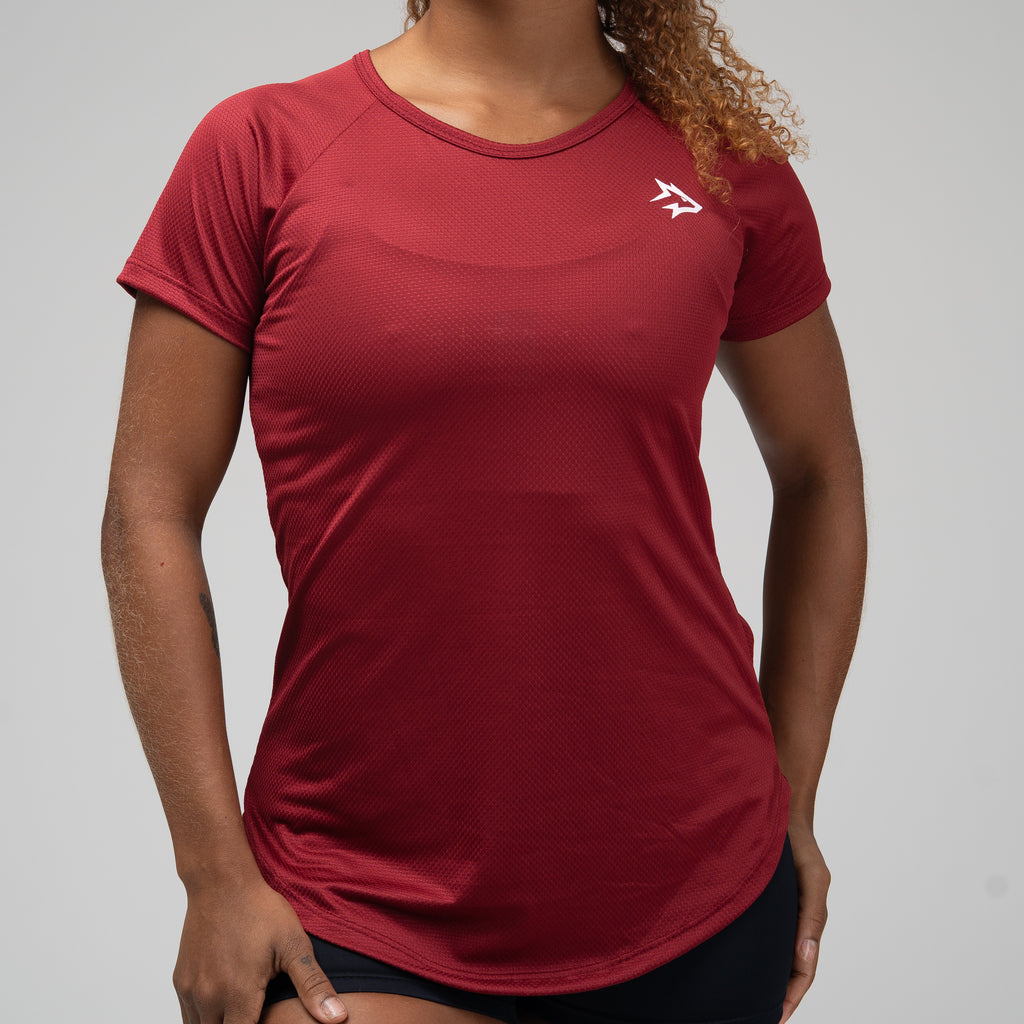 Camiseta Feminina Dry Fit New Lupus Vermelho Biking