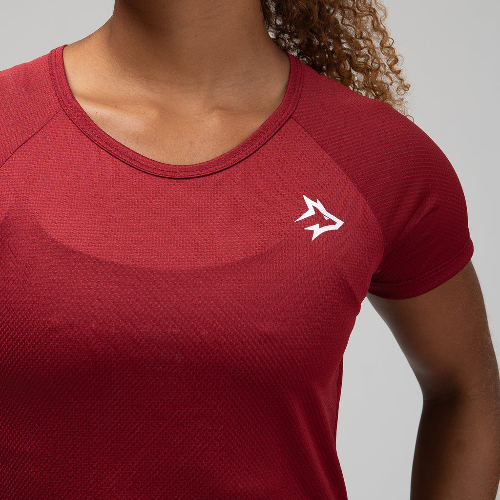 Camiseta Feminina Dry Fit New Lupus Vermelho Biking