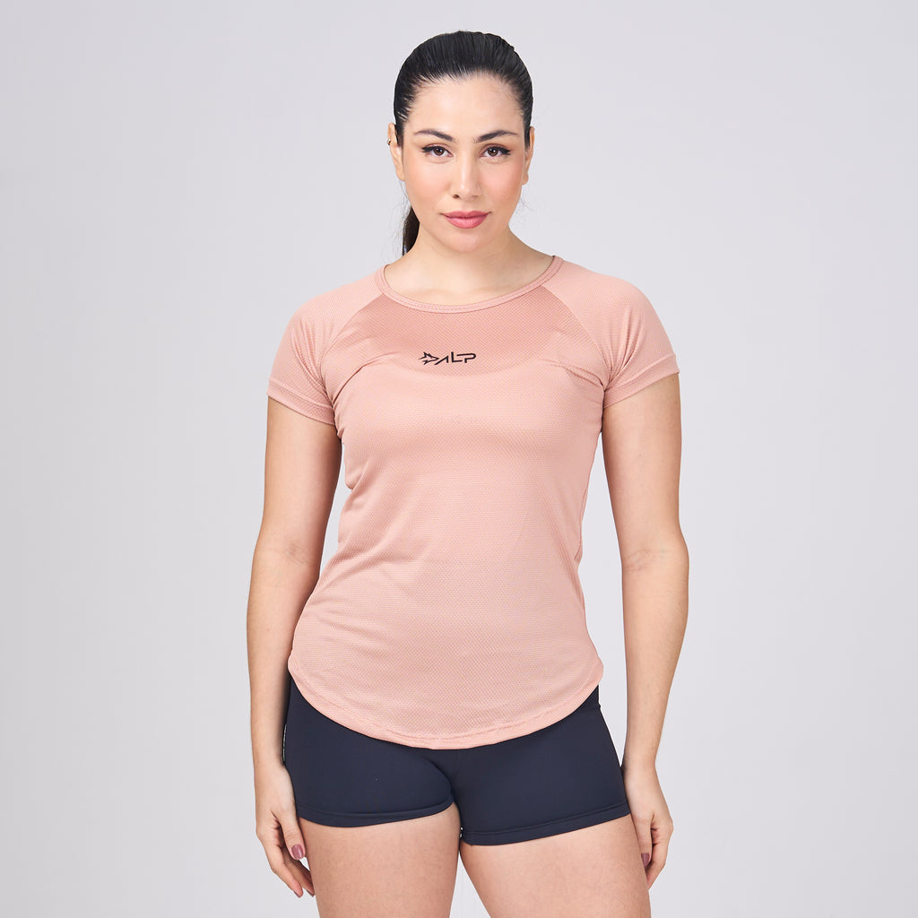 Camiseta Feminina Dry Fit New Tenacity Marrom Cappuccino