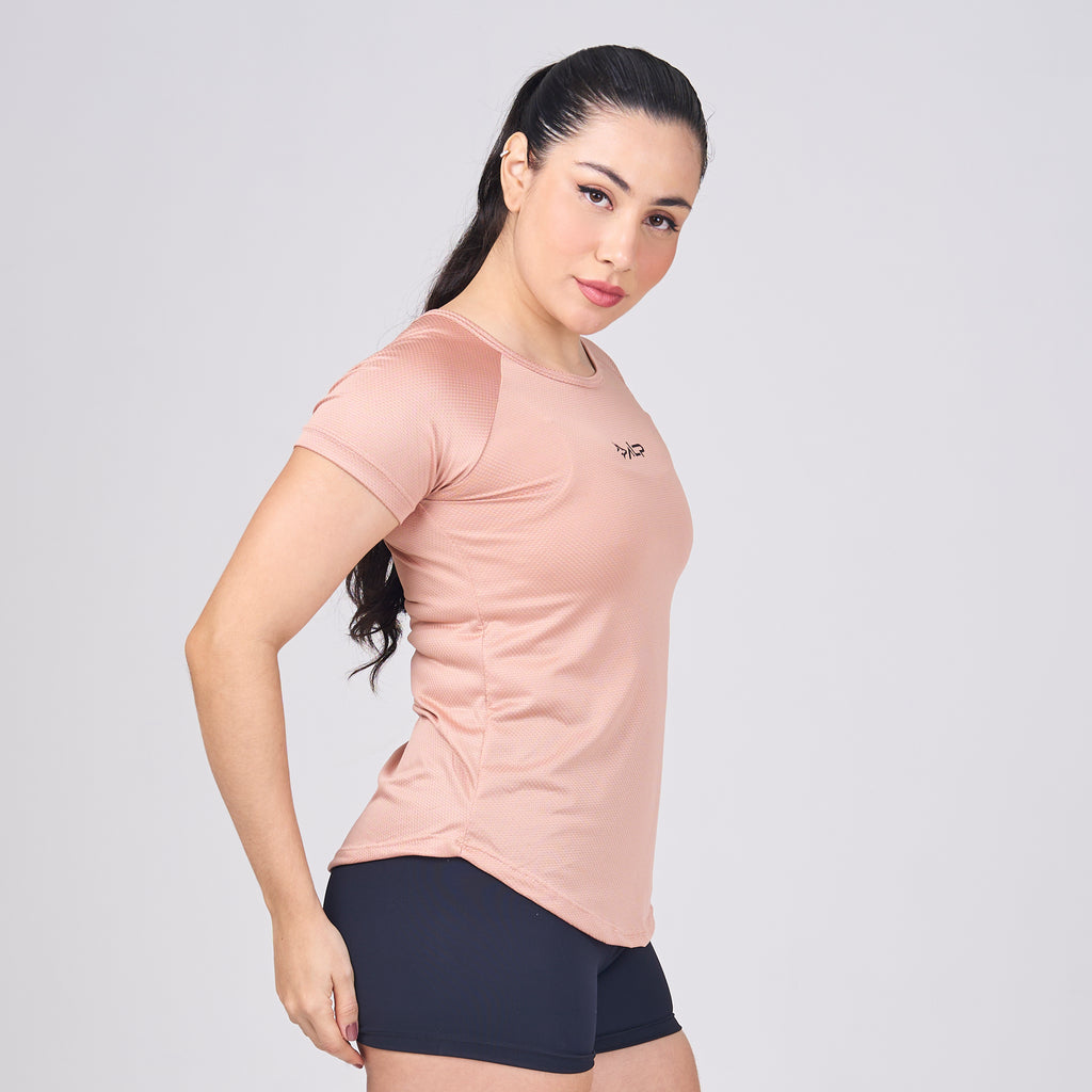 Camiseta Feminina Dry Fit New Tenacity Marrom Cappuccino