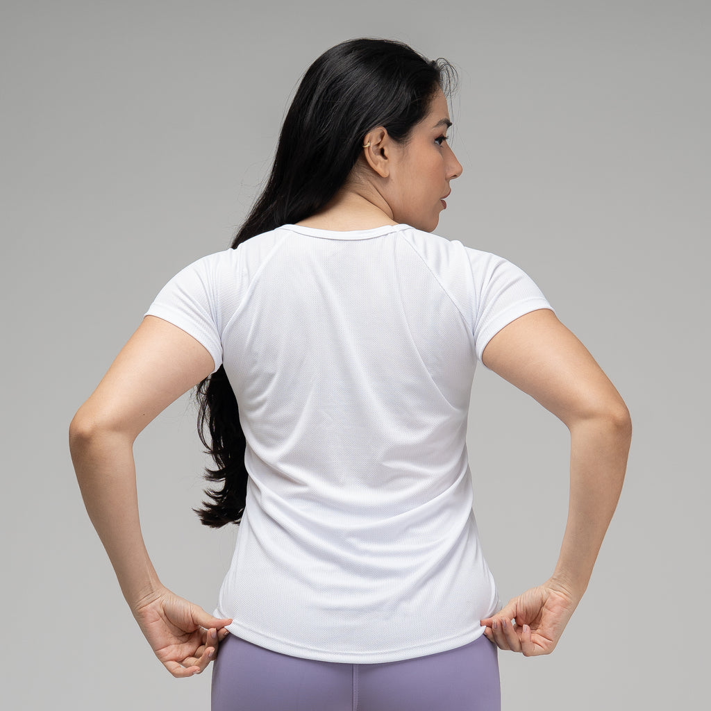 Camiseta Feminina Dry Fit Space Horizon Branco