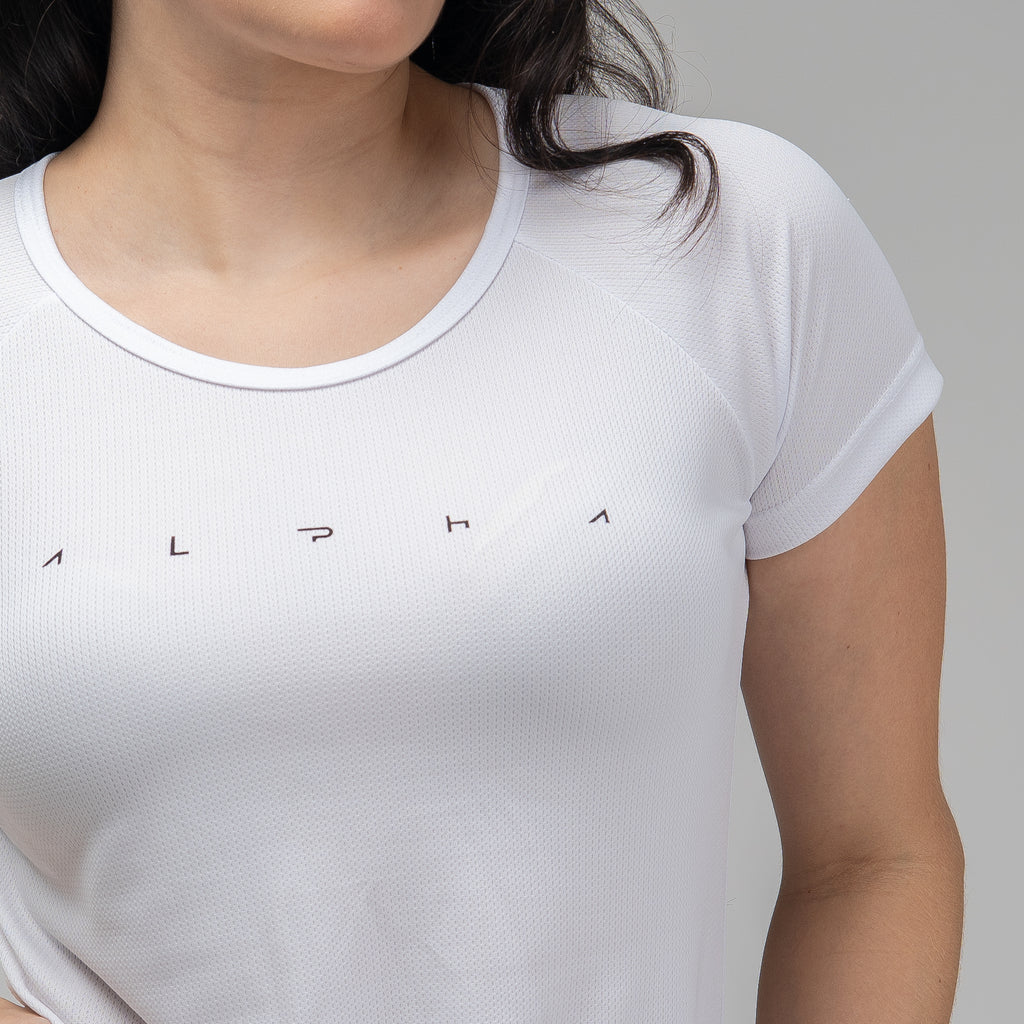 Camiseta Feminina Dry Fit Space Horizon Branco
