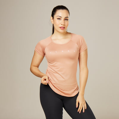 Camiseta Feminina Dry Fit Space Horizon Marrom Cappuccino