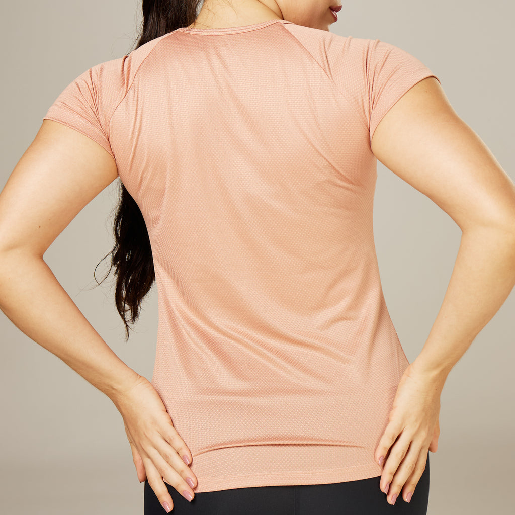Camiseta Feminina Dry Fit Space Horizon Marrom Cappuccino