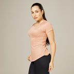 Camiseta Feminina Dry Fit Space Horizon Marrom Cappuccino