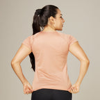 Camiseta Feminina Dry Fit Space Horizon Marrom Cappuccino