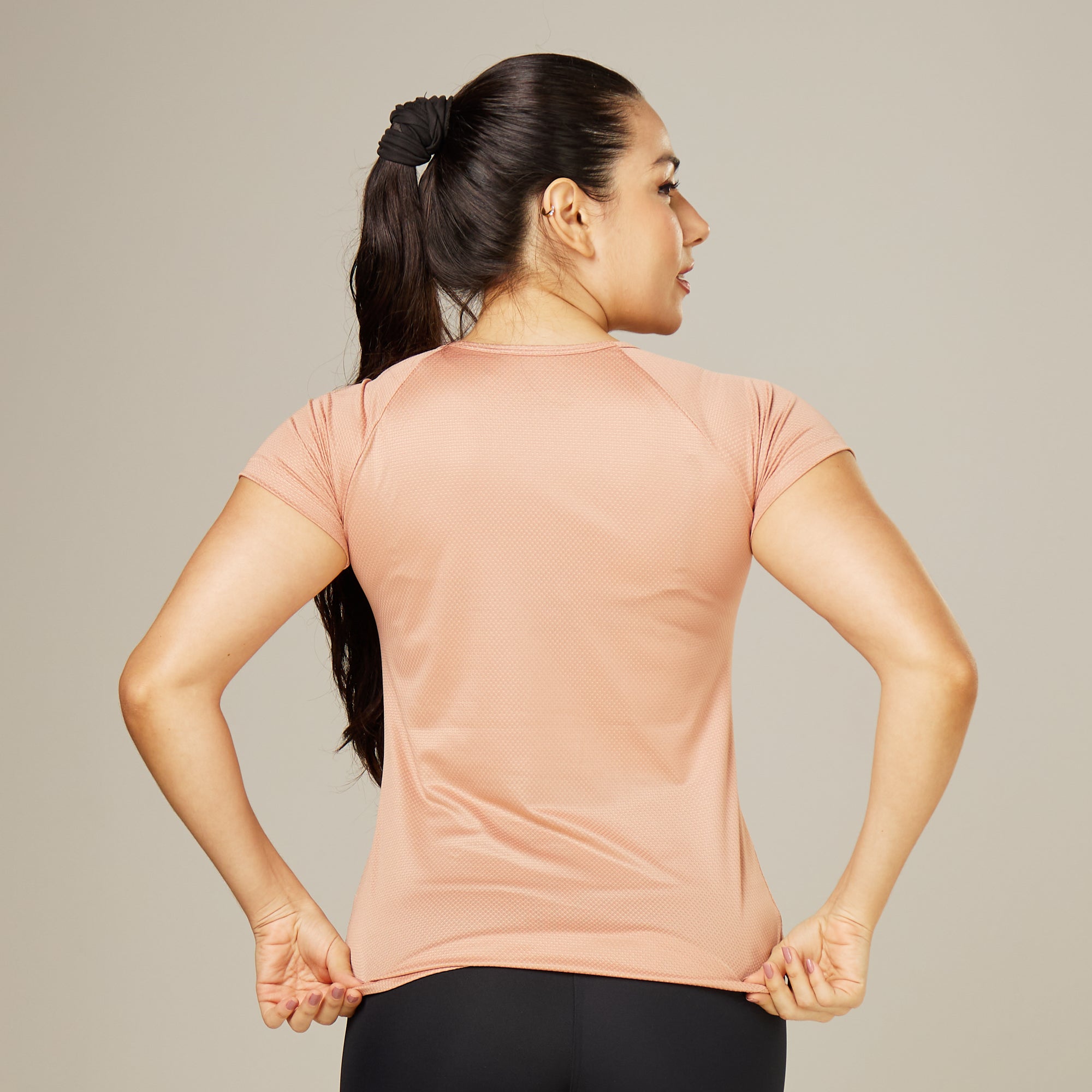 Camiseta Feminina Dry Fit Space Horizon Marrom Cappuccino